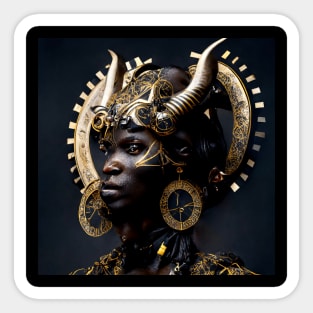 Afro Futuristic Zodiac-Taurus Sticker